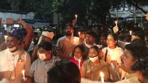 कानपुर के राष्ट्रीय विकलांग पार्टी ने निकला अनोखा कैंडल मार्च