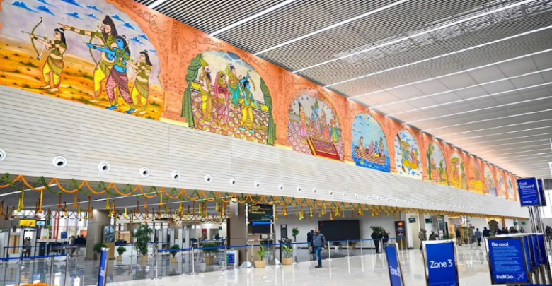 पीएम मोदी सुबह भगवान राम की जन्मभूमि अयोध्या पहुंचे, यहां उत्तर प्रदेश की राज्यपाल आनंदीबेन पटेल और मुख्यमंत्री योगी आदित्यनाथ ने प्रधानमंत्री का स्वागत किया।