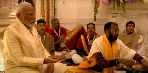 प्राण प्रतिष्ठा अनुष्ठान जारी, गर्भगृह में पूजा कर रहे हैं पीएम मोदी