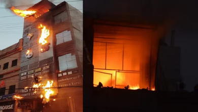 आतिशबाजी की चिंगारी से स्पोर्ट्स शॉप में लगी आग, दमकल की छह गाड़ियों ने डेढ़ घंटे में पाया