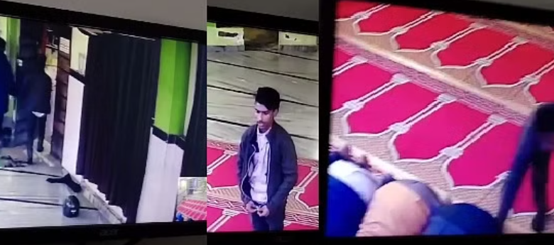 नमाज पढ़ने के दौरान युवक की शर्मनाक हरकत